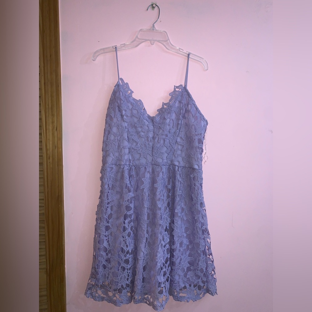 Purple lace dress